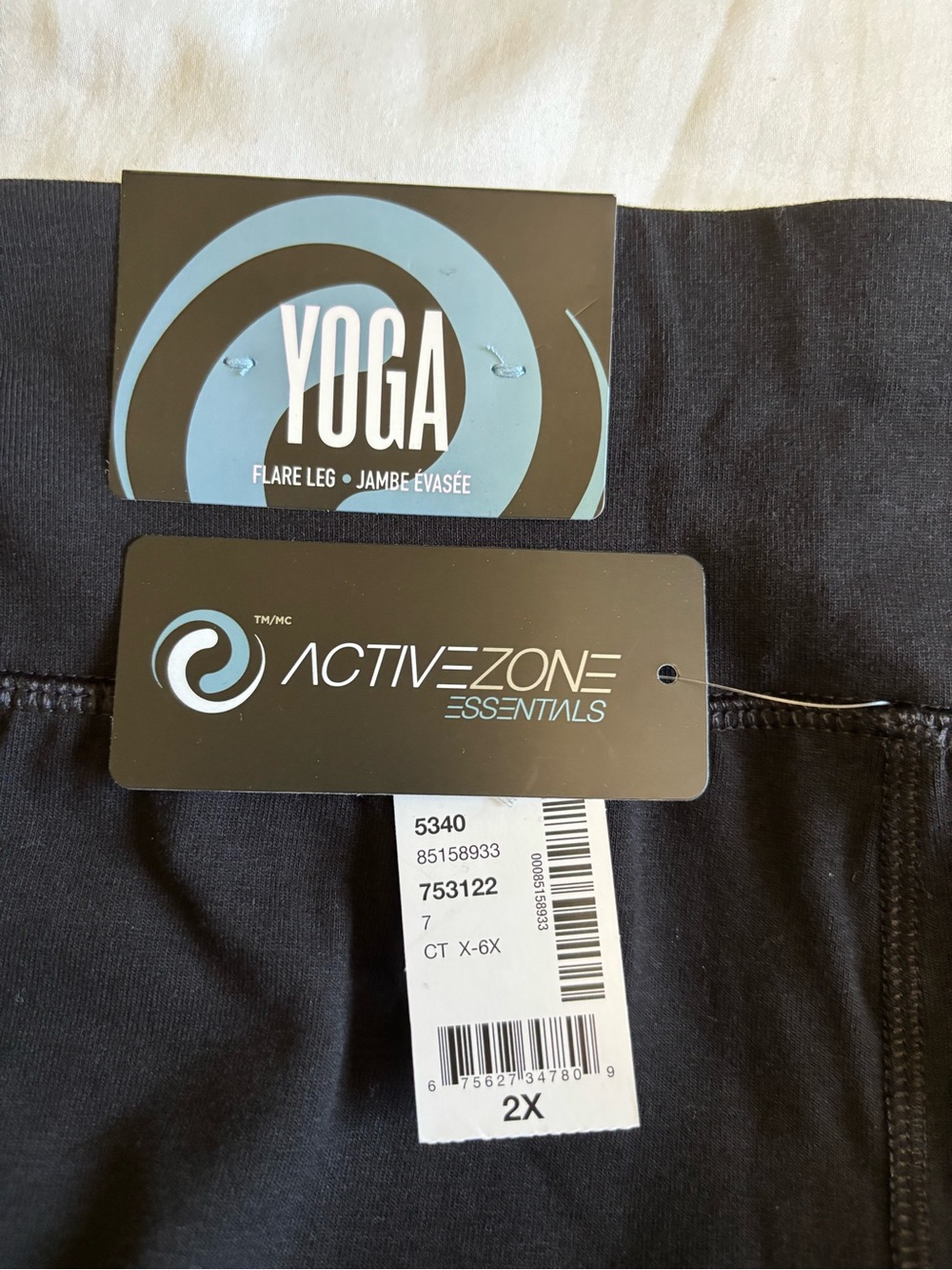 Plus size ActiveZone Essentials Yoga Flare Leg Pants - Black